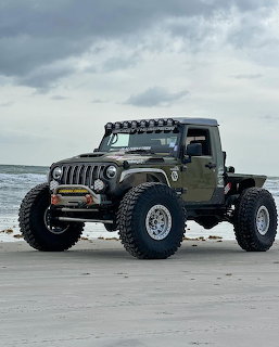 Jeep Truck on Beach