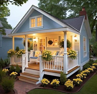 Blue Cottage Porch