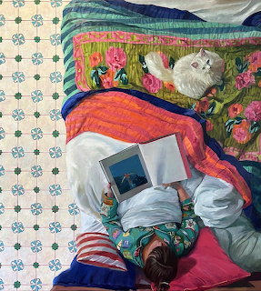 Reading in Colorful Bed
