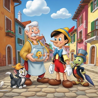 Pinocchio and Geppetto
