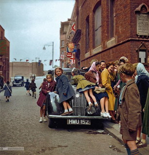 Vintage Street Scene Gathering