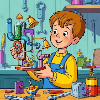 Boy Building Creative Machine