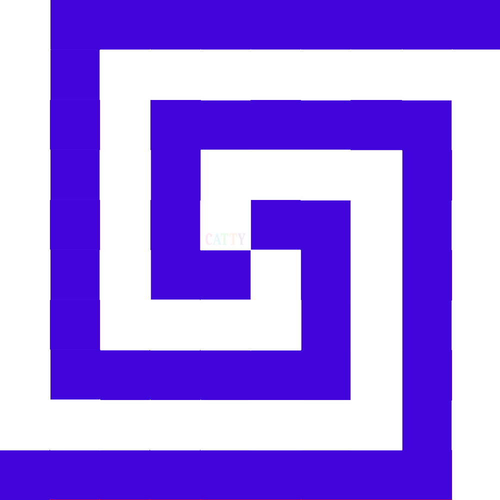 Purple and white geometric square spiral pattern forming a rotating optical illusion