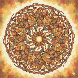 Autumn Leaves Mandala