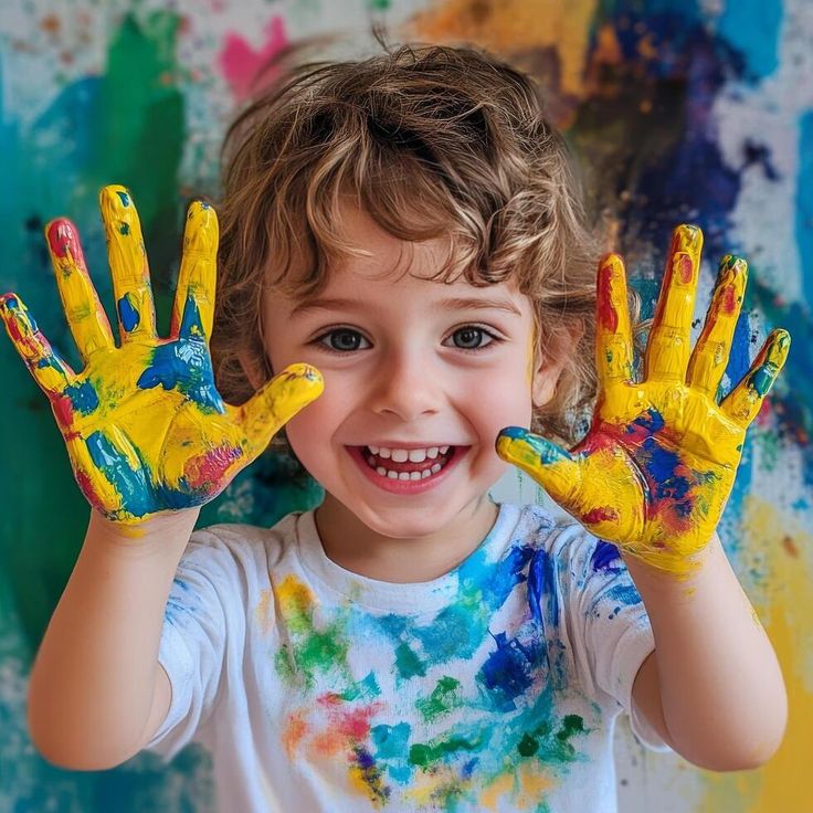 Child with Painted Hands