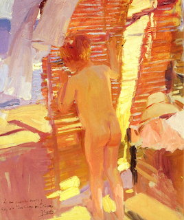 Sorolla Beach Child Painting