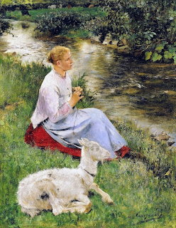 The Young Shepherdess by Evariste Carpentier
