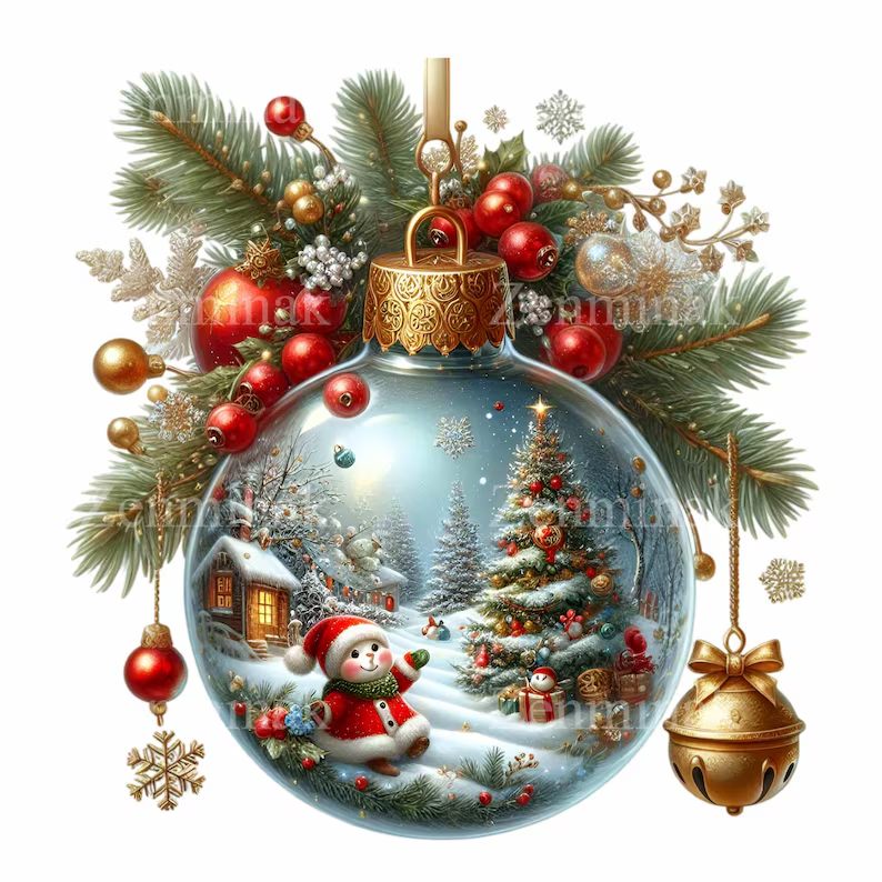 Christmas Ornament Scene