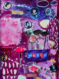Abstract Mixed Media Collage