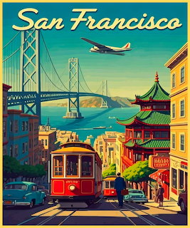 San Francisco Vintage Travel Poster