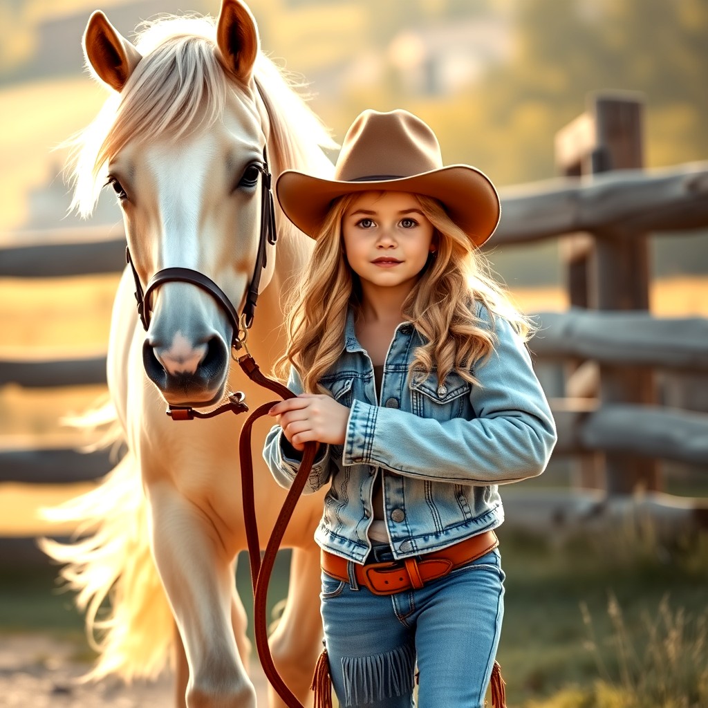 Cowgirl with Horse