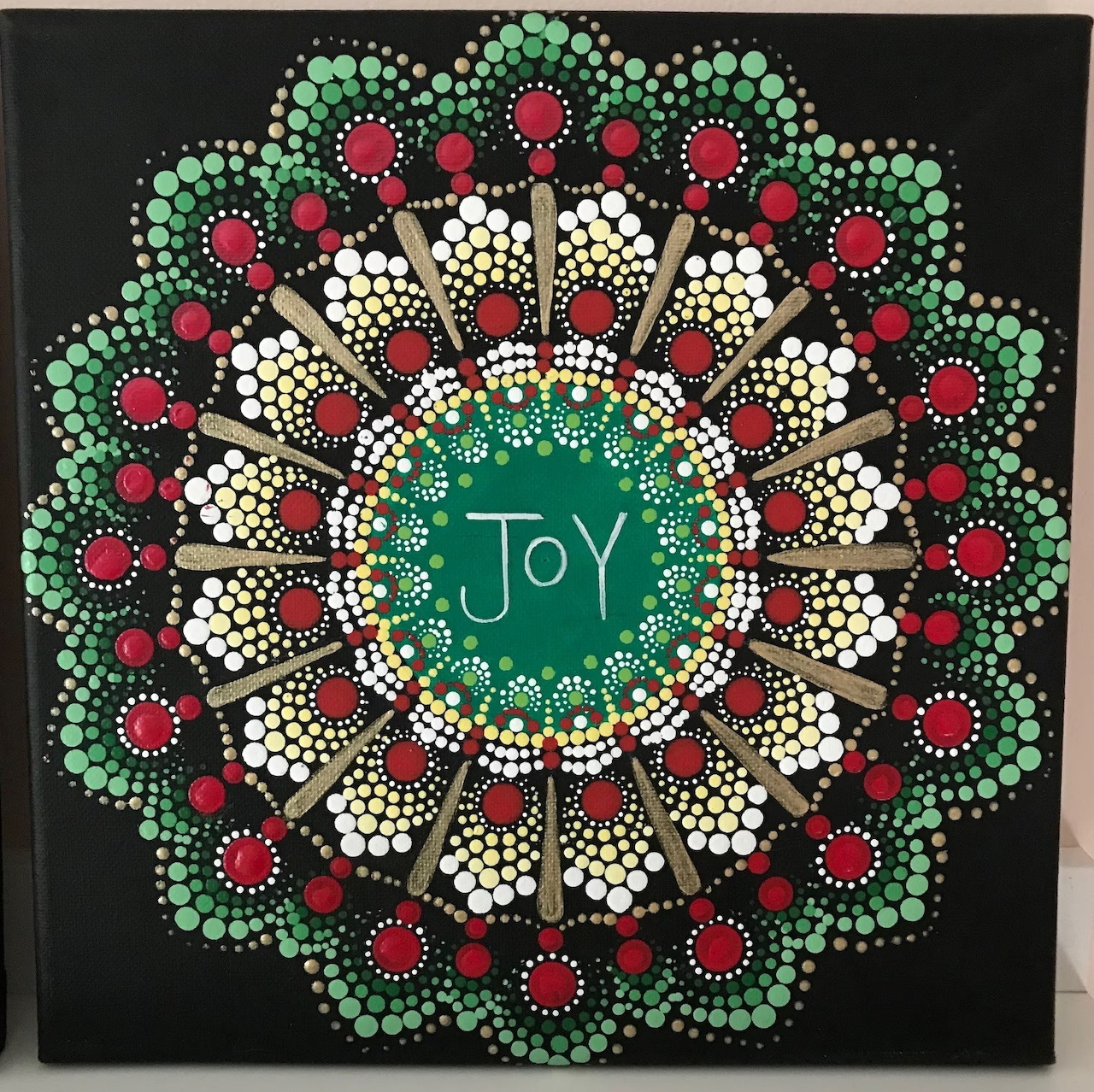 Christmas Joy Dot Mandala