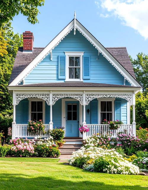 Blue Victorian Cottage