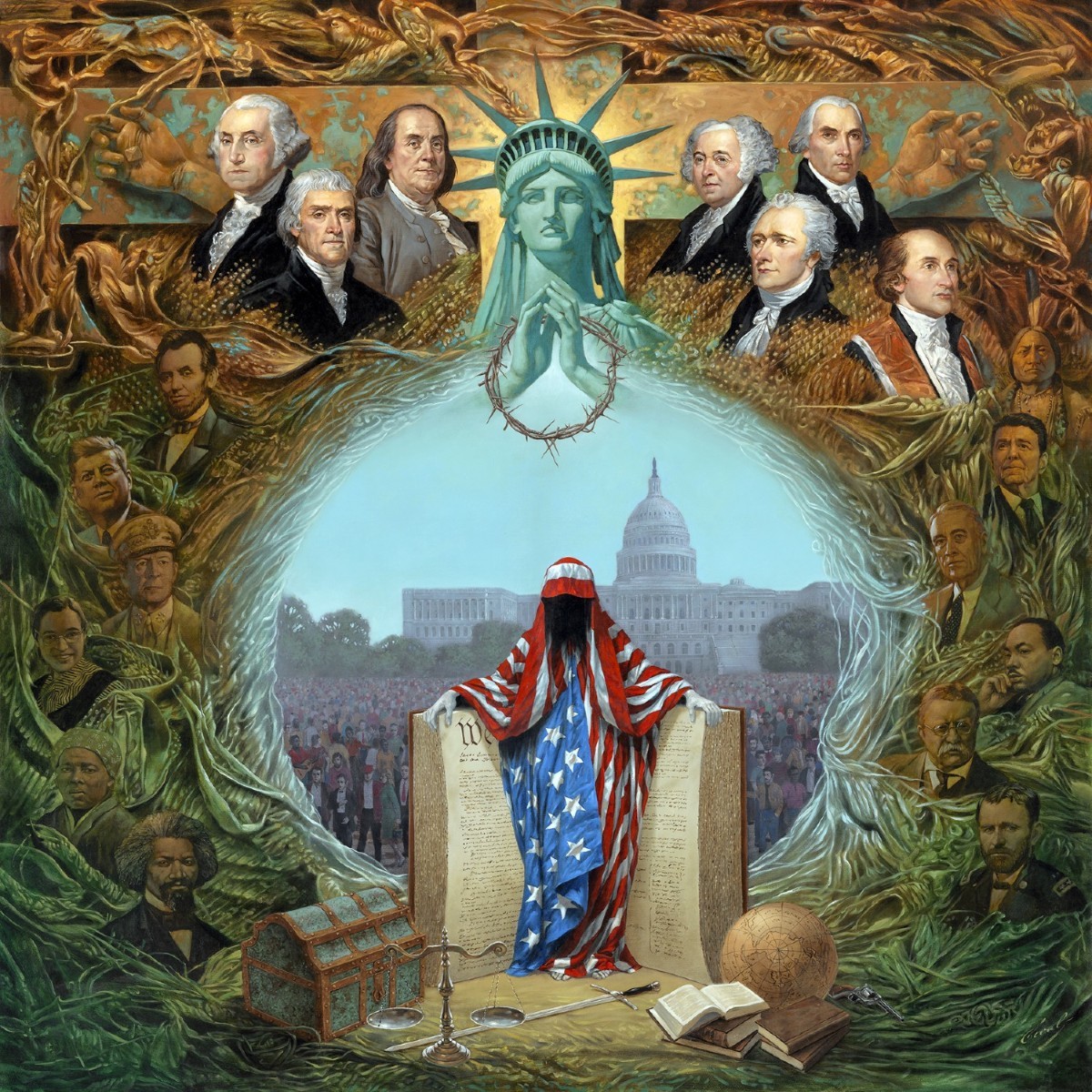 American Founding Fathers Montage