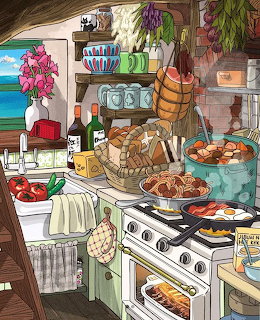 Cluttered Cozy Kitchen