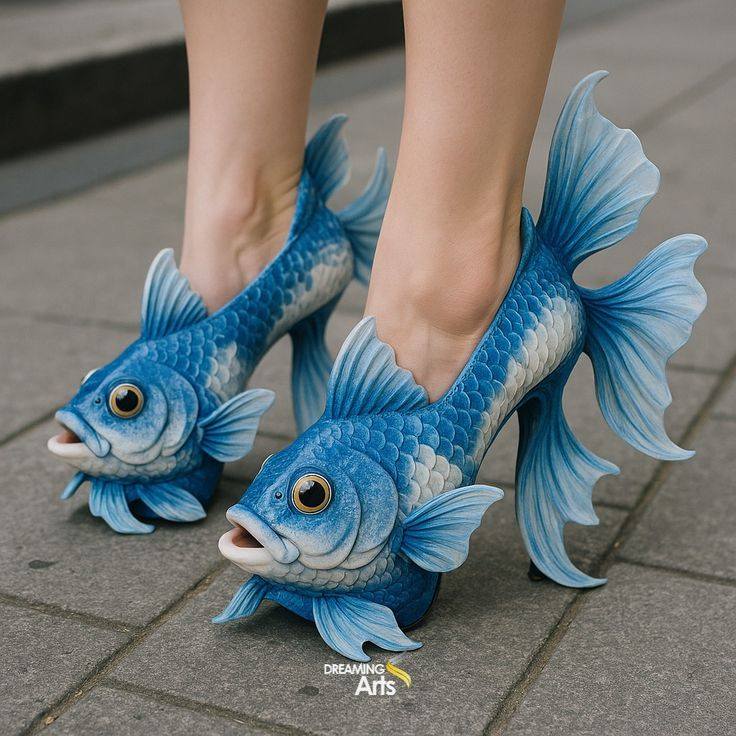 Blue Fish Heels
