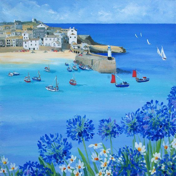 StIves Harbour Painting