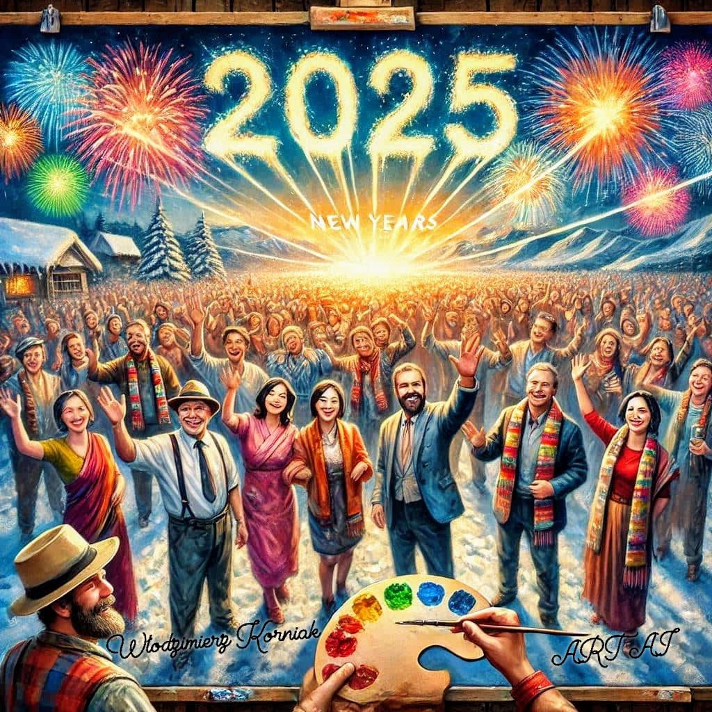New Year 2025 Celebration Crowd