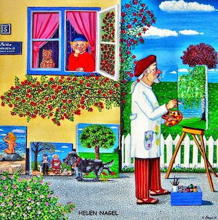 Artist Painting Outdoors