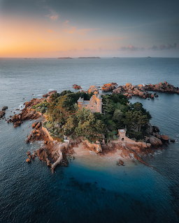 Island Lighthouse at Sunset