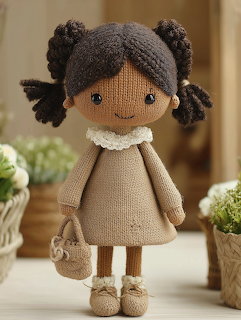 Handmade Knitted Doll