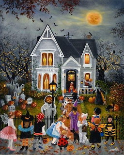 Halloween Trick-or-Treat Scene