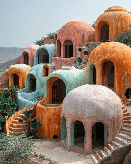 Colorful Dome Houses