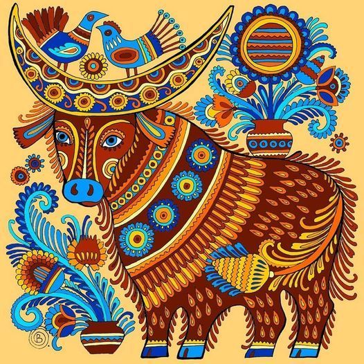 Folk Art Bull