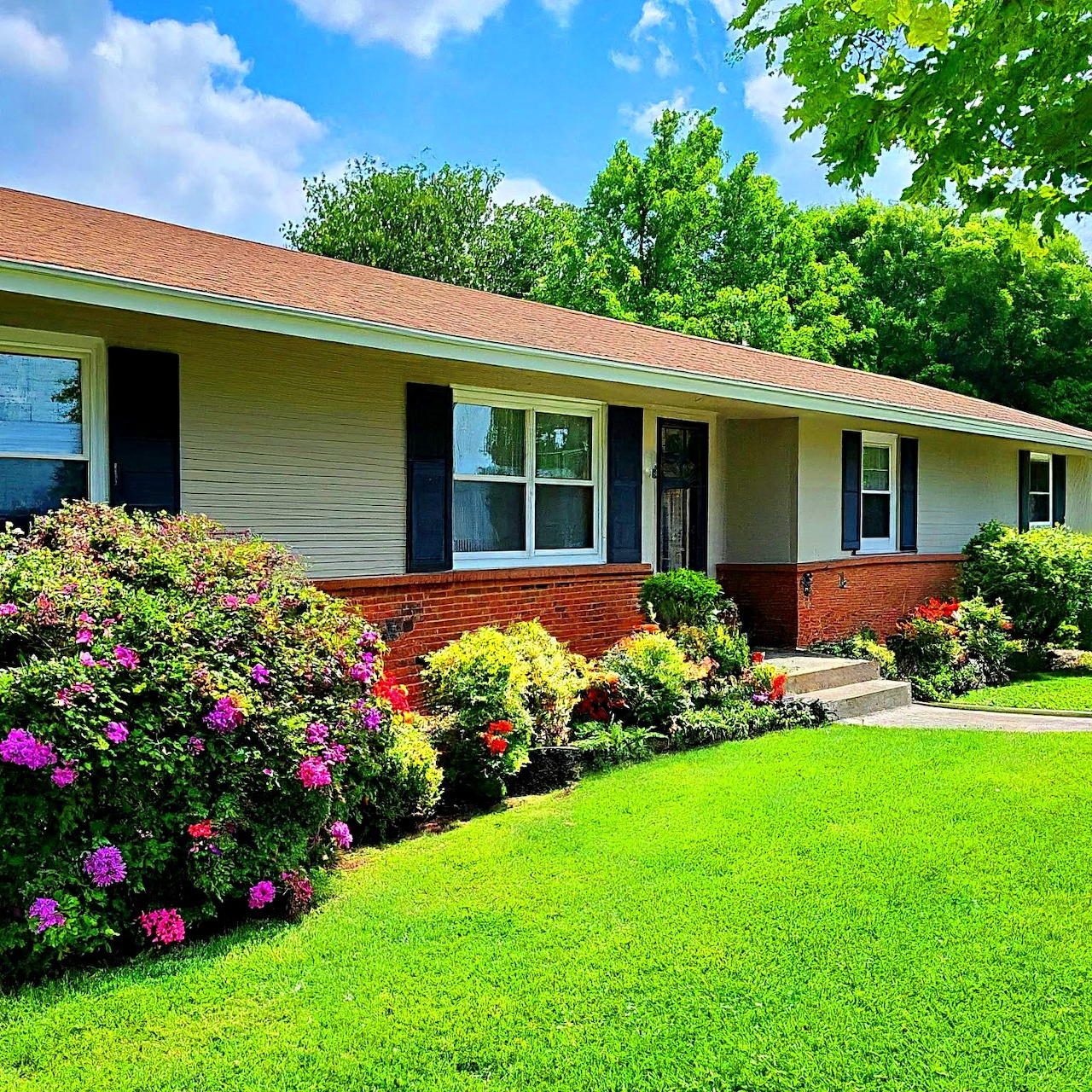 Ranch House Flower Garden