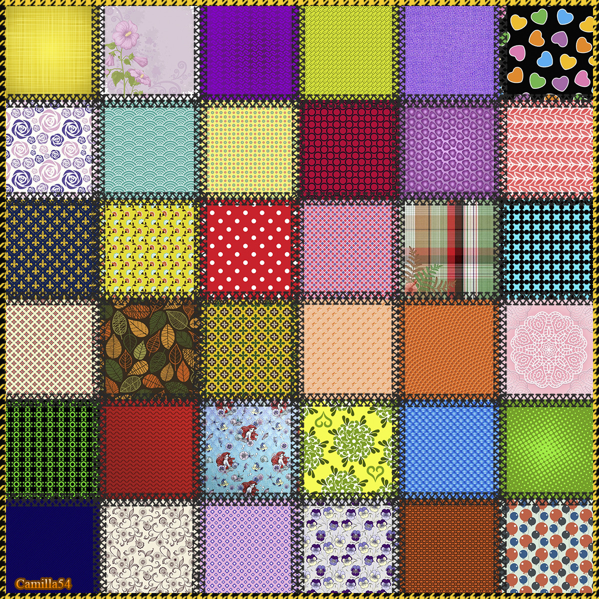 Colorful Patchwork Quilt Pattern