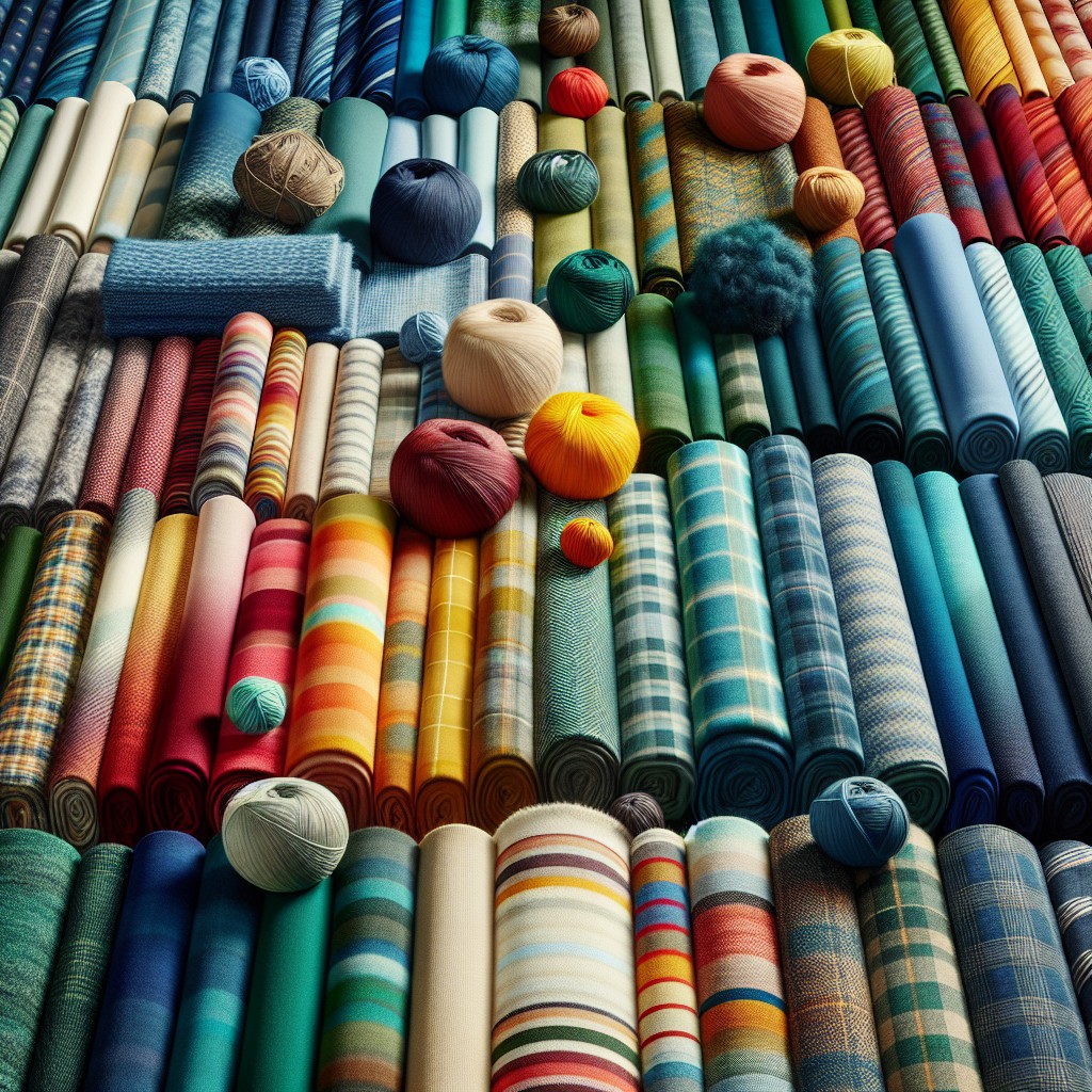 Colorful Fabric Rolls