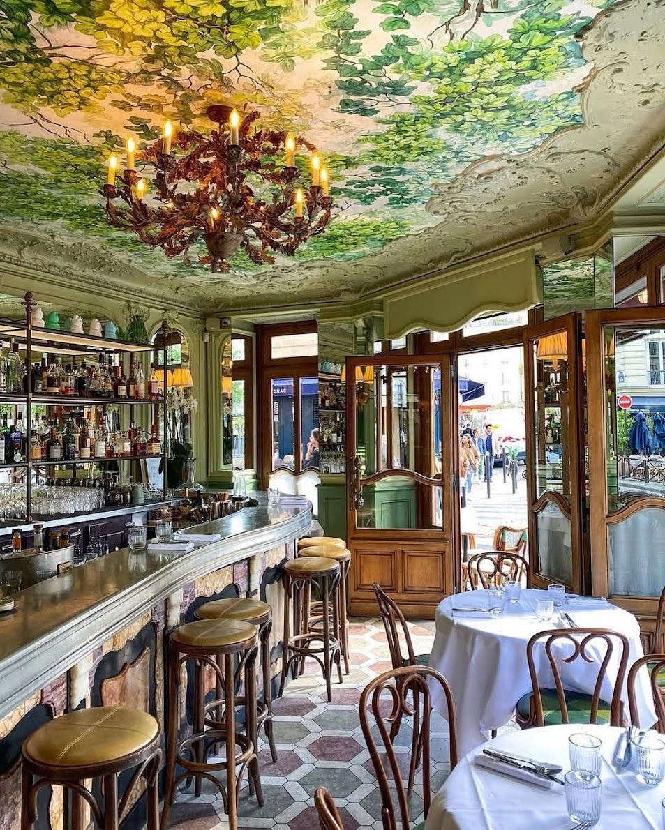 Ornate Parisian Cafe Interior