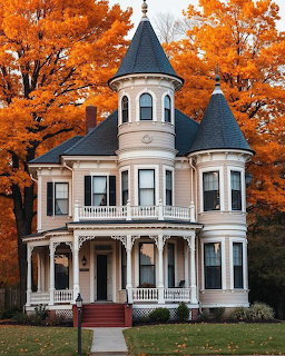 Victorian House in Autumn