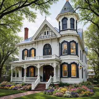 Victorian Mansion with Tower