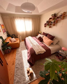 Cozy Bedroom With Leather Chair