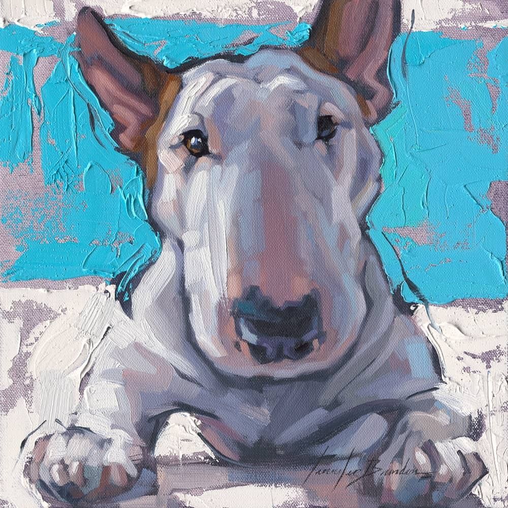White Bull Terrier Portrait