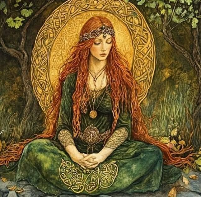 Woman with Celtic Symbolism