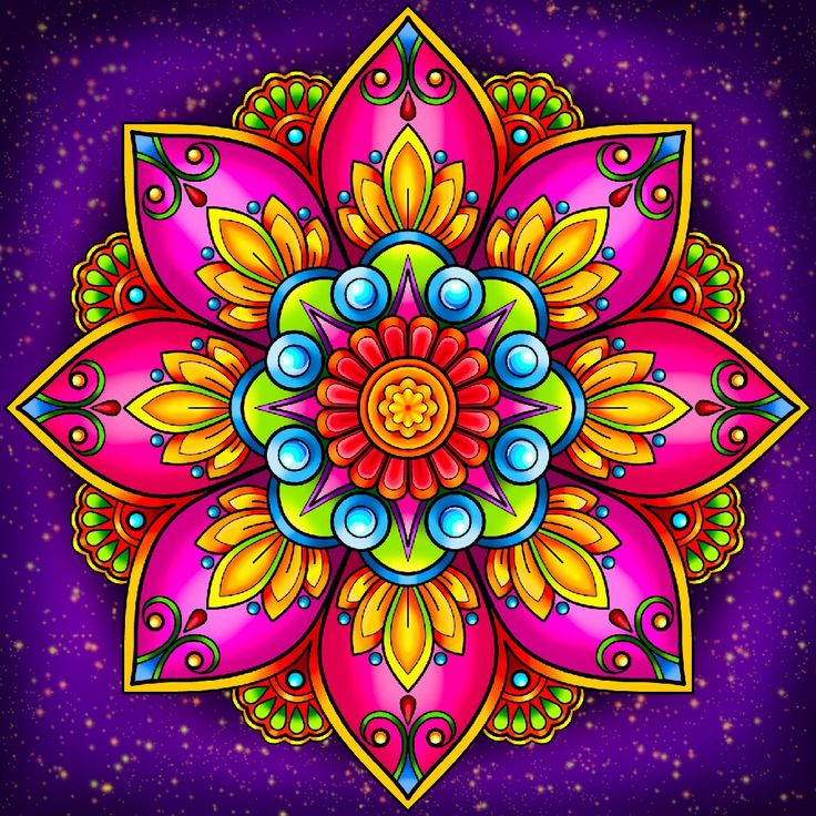 Vibrant Floral Mandala