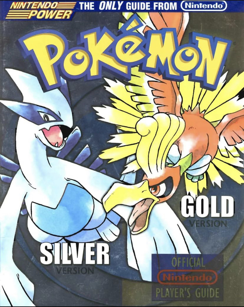 Nintendo Power official guide cover for Pokémon Gold and Silver featuring Lugia and Ho-Oh