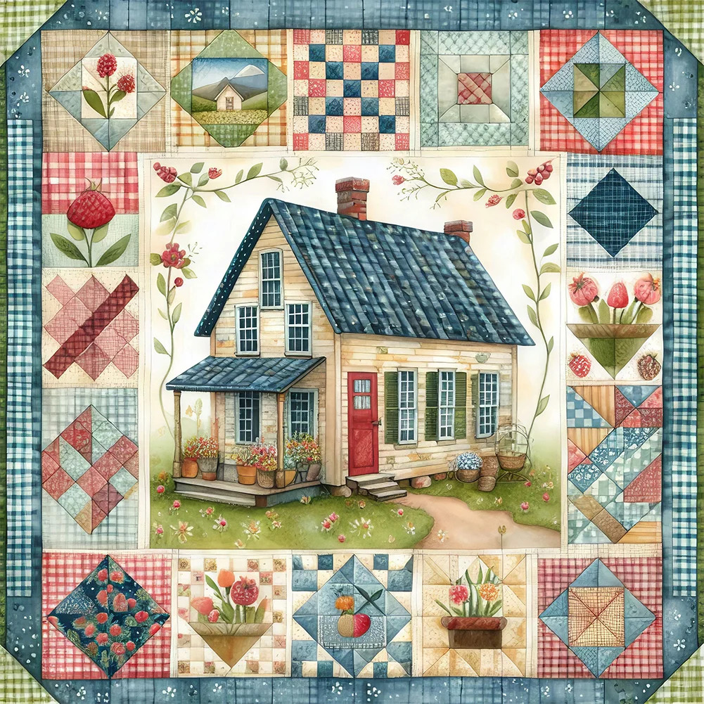House Quilt Block Pattern