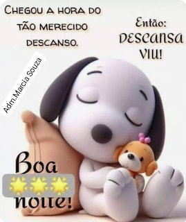 3D rendered Snoopy character sleeping with a teddy bear and Portuguese good night message