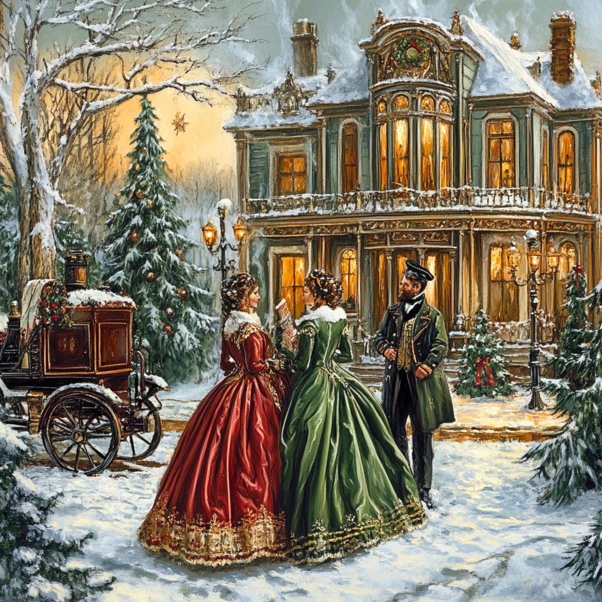 Victorian Christmas Scene