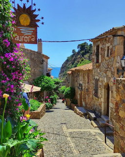 Coastal Village Street Spain