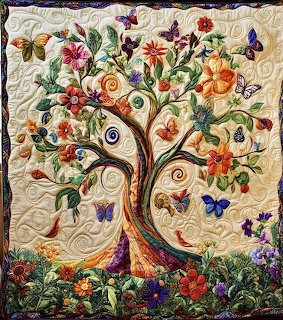 Butterfly Tree Of Life Quilt