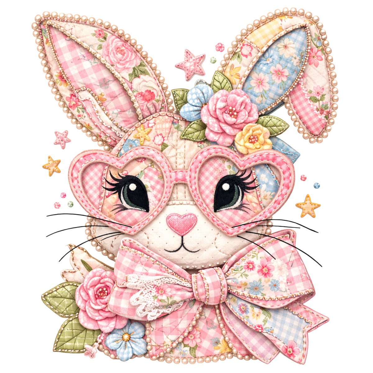 Easter Bunny with Flowers
