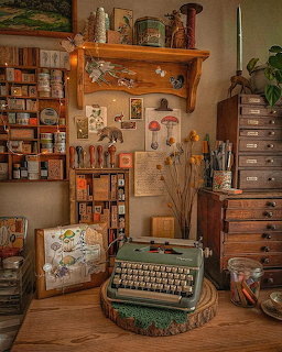 Green Vintage Typewriter
