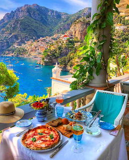 Amalfi Coast Dining View