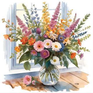 Wildflower Bouquet Window