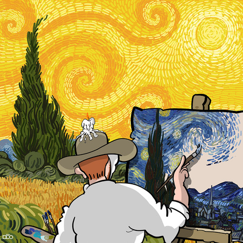 Van Gogh Painting Stary Night