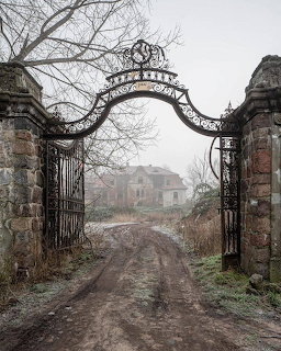 Aged ruins reflecting former architectural splendor